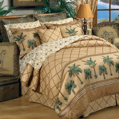 Palm Tree Bedding Set Karin Maki Palm Grove Comforter Bed Skirt Shams Curtains 