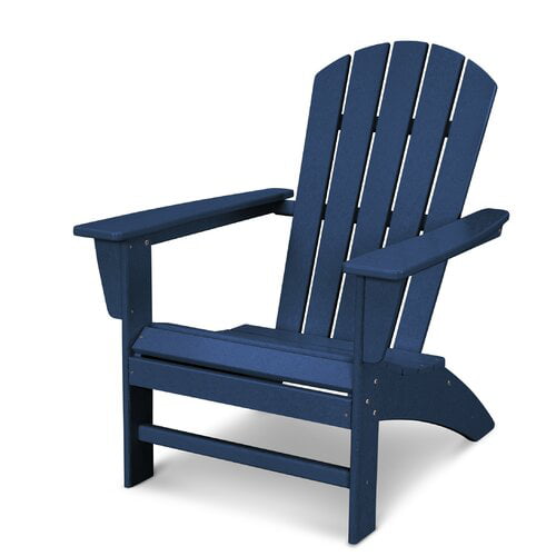 Patio Outdoor Plastic Adirondack Chair. Nautical Marine 