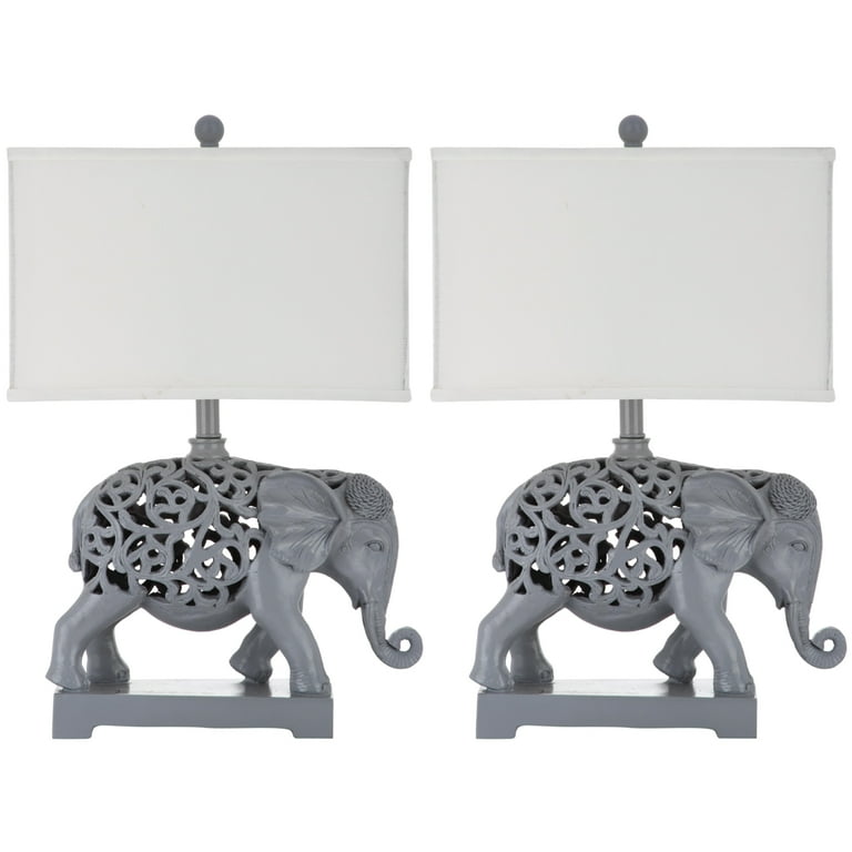 Gardens Elephant store Table Lamp, Gray lighting