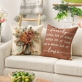 thumbnail image 4 of Home Sweet Home Terracotta Sage Throw Pillow Covers, 18 x 18 Inch Seasonal Spring Eucalyptus Floral Motto Cushion Case for Sofa Couch Set of 4, 4 of 6
