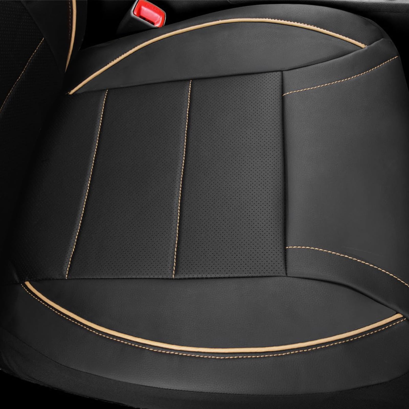 CAR GRAND Faux Leather car seat covers breathable universal fit airbag compatible car, SUV, truck and van