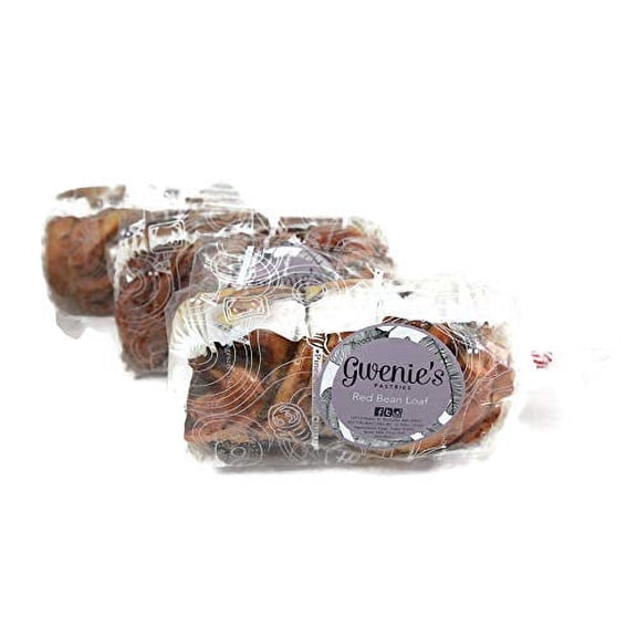 Gwenie's Pastries Red Bean Swirl bread loaves bread braided (Red Bean, 3 Loaves!)