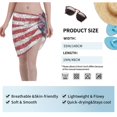 thumbnail image 6 of Zufioo America Flag Glitter Print Women's Beach Short Wrap Skirt, Short Quick-drying Wrap Skirt, Swimsuit Cover-up Sun Protection Cape, Suitable for Beach, Pool-One Size, 6 of 7