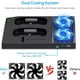 thumbnail image 4 of Soporte vertical con ventilador para mandos de videojuegos, base de carga, batería de 1400 mAh y funda para Xbox Series S, 4 of 7