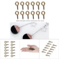thumbnail image 4 of Small Eye Hooks, Mini Eye Pins Hooks 3Colors 200Pcs / Bag Eye Pins Eyepins Alloy Thread Screw Eye Hooks Jewelry Findings Eye Pins for Jewelry Pendant Making, 4 of 7