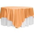 thumbnail image 1 of Taffeta Table Overlay Topper Approx. 90"x90" square seamless Square - Peach, 1 Piece, 1 of 1