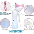 thumbnail image 2 of Urinario femenino portátil para mujeres y ancianos, dispositivo de micción que brilla en la oscuridad, botella de orinal contorneada para recolección de orina, 2 of 5