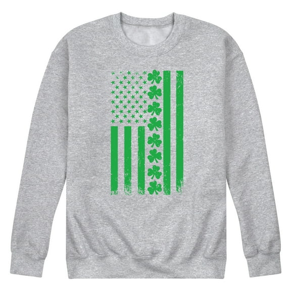Instant Message - Lucky USA Flag - Men's Crew Neck Fleece Pullover