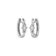 thumbnail image 3 of ARAIYA FINE JEWELRY 10K White Gold Round Lab-Grown Diamond Hoop Earrings (1/4 cttw, VS1 Clarity, D-E Color), 3 of 7