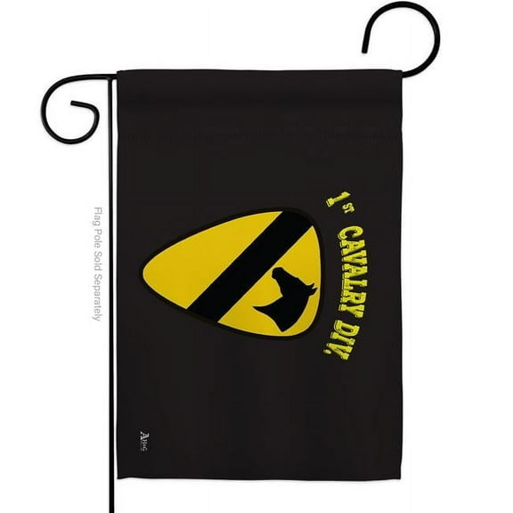 Americana Home & Garden G142375-BO 13 x 18.5 in. Black 1st Cavalry Garden Flag with Armed Forces Army Double-Sided Decorative Horizontal Flags House Decoration Banner Yard Gift