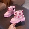 thumbnail image 2 of CAICJ98 Toddler Girl Combat Boots Lace up Riding Boots Side Zipper Ankle Boots Girls (Toddler/Little Kid),12.5, 2 of 6
