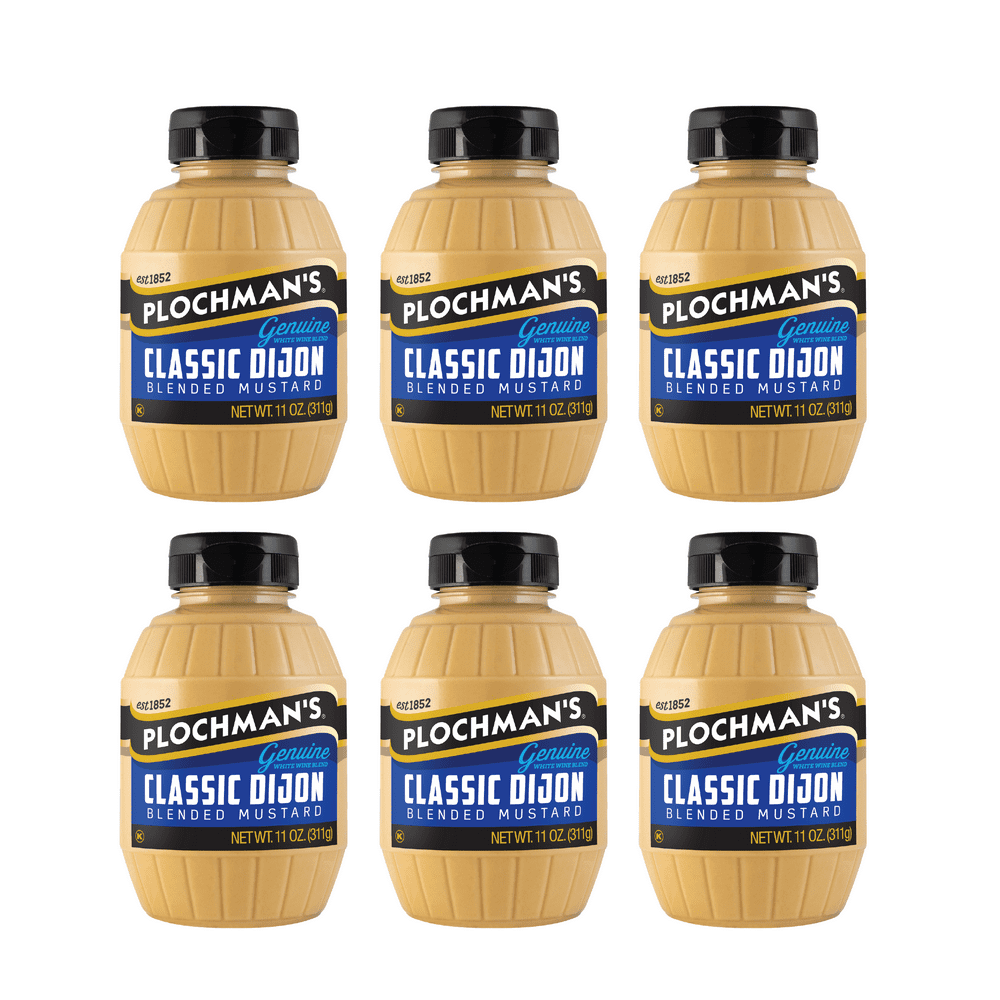 Plochman's Classic Dijon Blended Mustard, Genuine White Wine Deli Style