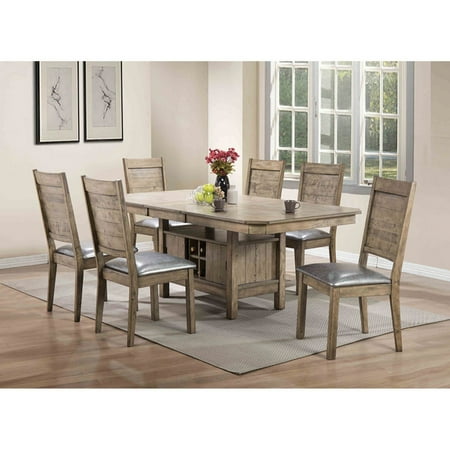 Acme Ramona Side Chair Silver Pu Rustic Oak Set Of 2