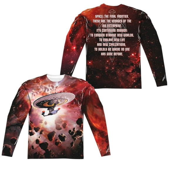 Star Trek - Continuing Mission (Front/Back Print) - Regular Fit Long Sleeve Shirt - X-Large