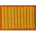 thumbnail image 1 of Ahgly Company Machine Washable Indoor Rectangle Oriental Yellow Modern Area Rugs, 8' x 12', 1 of 4