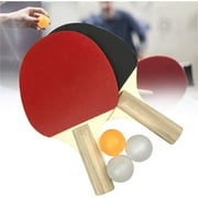 Ping Pong Paddle Set, Table Tennis Set with 3 Balls,Beginner Table Tennis Racket Set, Optimize Rotate and Control, for Indoor Outdoor Play