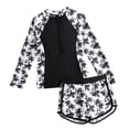 thumbnail image 3 of MUXiin Girls Rash Guard Swimsuits 2 Piece Bathing Suit UPF 50+ Summer Swimwear Long Sleeve Girls' Swimwear Zipper Kids 2 Piece Tankini Swim Suit for Girl, 3 of 4