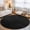 Black, variant on Sage Green Round Living Room Rugs 6 ft, Country Vintage Minimalist Classic Solid Color Washable Area Rug with Non-Slip Sturdy Edge Binding Round Carpet for Kitchen Office Bedroom