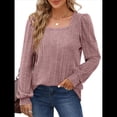 thumbnail image 1 of Camisas Tipo Túnica para Mujer, Camisas Holgadas de Larga, Camisas de Cuello Cuadrado Rosa M, 1 of 8