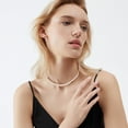thumbnail image 4 of Collar de perlas de agua dulce Minnieouse Gargantilla ajustable de plata de ley 925 Color blanco 32cm, 4 of 6
