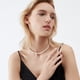 thumbnail image 4 of Collar de perlas de agua dulce Minnieouse Gargantilla ajustable de plata de ley 925 Color blanco 32cm, 4 of 6