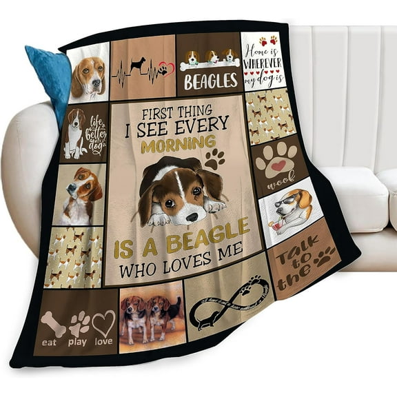 Dog Beagles Blanket Dog Gifts for Dog Lovers Fuzzy Plush Fleece Throw Blanket Super Soft Cozy Warm Dog Decor Blanket for Girls Boys Kids Women 40"X50"