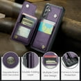 thumbnail image 6 of for Samsung Galaxy S24 FE Wallet Case with Card Holder, RFID Blocking Credit Slots Kickstand Shockproof Phone Cover for Women Men, Purple, 6 of 18