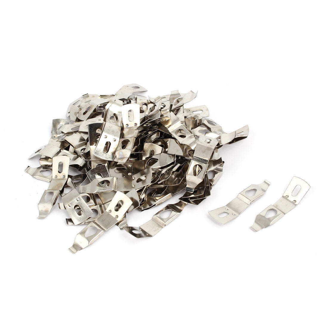 Uxcell Picture Photo Frame Metal Spring Turn Clip Hanger Silver Tone 100pcs
