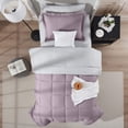 thumbnail image 4 of Virtu Twin XL Comforter Set, Bed in a bag, 7 Pc Reversible Bedding Comforter Set with Sheets, Bedding Set, Grayish Purple, 4 of 7