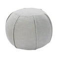 thumbnail image 6 of LR Home Small Solid Indoor Round Pouf, Light Gray, 18" x 18" x 14", 6 of 9