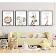 thumbnail image 2 of 4Pcs Nursery Bible Verse Animal Canvas Wall Art Funny Cute Safari Animals Christian Painting Picture Wall Decor Lions Elephant Giraffe Zebra Poster Print Artwork for Boys and Girls, 2 of 6
