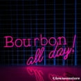 thumbnail image 2 of Glowneon Bourbon All Day Neon Sign, Bourbon All Day Led Sign, Bourbon Whiskey LED Light, 2 of 4