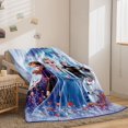 thumbnail image 1 of Snow World Princess Elsa Blanket, Super Soft Blanket, Flannel Blanket, Suitable For Sofa Living Room-week, 1 of 3