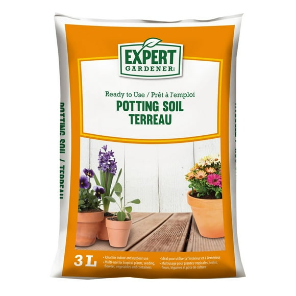 Expert Gardener Terreau d’empotage, 3 L, mélange tout usage, 1 sac