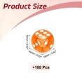 thumbnail image 2 of 100Pcs Translucent Polyhedral Dice 16mm Square Dice W Rounded Edge, Orange, 2 of 6