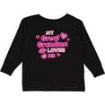 thumbnail image 3 of Inktastic Valentine's Day My Great Grandma Loves Me Hearts and Lips Boys or Girls Long Sleeve Toddler T-Shirt, 3 of 5
