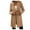 Khaki, variant on Women Long Sleeve Double Breasted Turndown Collar Long Coats Classic Fall and Winter Jacket Windproof Outwear