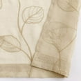 thumbnail image 2 of Curtainking Kitchen 26x36 inch Leaf Embroidered Sheer Curtains Farmhouse Small Window Curtains Cafe Curtains Beige, 2 Panels, 2 of 7