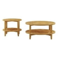 thumbnail image 1 of Camillo Ensemble de 2 Pcs Table Basse Ronde et Bout de Canapé Érable, 1 of 12