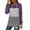Purple, variant on Color Block Hoodies for Women Lightweight Long Sleeve Pullover Casual Hooded Sweatshirts Loose Fit Outfits Green S
