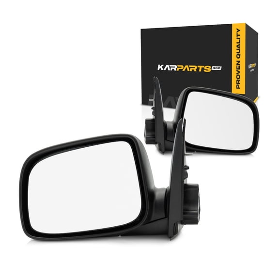 For Chevy Colorado Door Mirror 2004-2012 Pair Driver and Passenger Side Textured Manual Non-Heated GM1320286