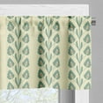thumbnail image 3 of Ambesonne Floral Valance Pack of 2, Graphic Flowers Branches, 54"X12", Jade Green Orange, 3 of 5