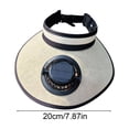thumbnail image 3 of Solar Fan Sun Visor,Rechargeable Lightweight Breathable Wide Brim Solar Cooling Hat for Gardening Hiking Sport,Beige, 3 of 6