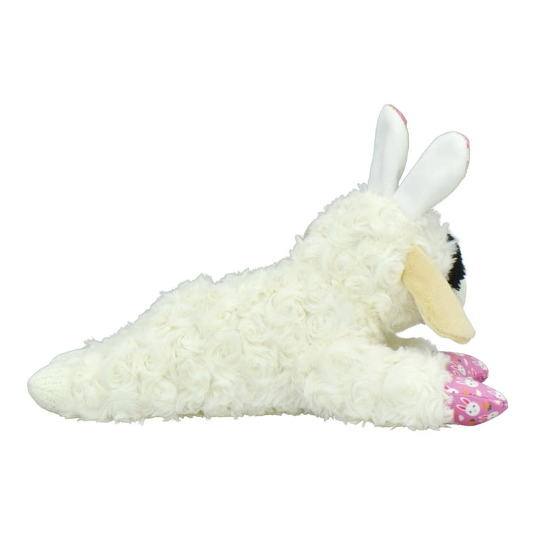 Multipet Easter Holiday Lamb Chop Medium Plush Dog Toy with