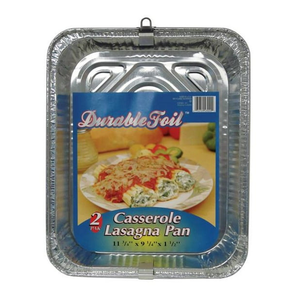 Home Plus 6392039 9.25 x 11.75 in. Durable Foil Casserole Lasagna Pan Silver pack of 12