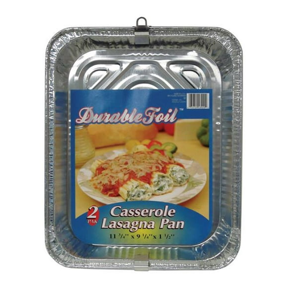 Home Plus 6392039 9.25 x 11.75 in. Durable Foil Casserole Lasagna Pan - Silver- pack of 12