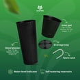 thumbnail image 3 of Worth 2 Pack 28" Metal Planter with Inside Pot for Indoors or Outdoors, Black, 3 of 12
