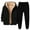 Black, variant on YDFCWXW Women 2-Piece Set Fleece Jacket Casual Full Zip Up Hoodie Warm Sherpa Lined Sweatshirt Coat With Pants Outfit Sets Black, M