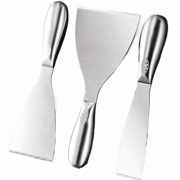 3 Pack Putty Knife Scraper, Putty Knife Set, Stainless Steel Putty Knife, Wallpaper Scraper Paint Scraper Tool for Spreading Drywall Spackle, Plasterboard Mud, Scraping Paint
