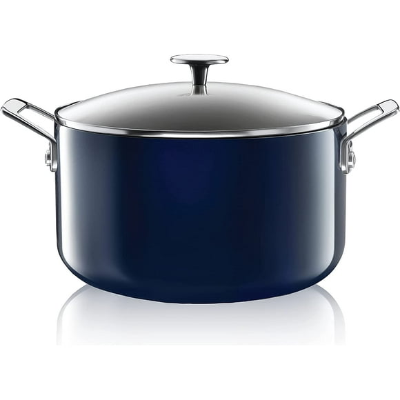 Granitestone Diamond 5 Qt Nonstick Stock Pot Soup Pot Pasta Pot Stew Pot with Tempered Glass Lid-Oven & Dishwasher Safe